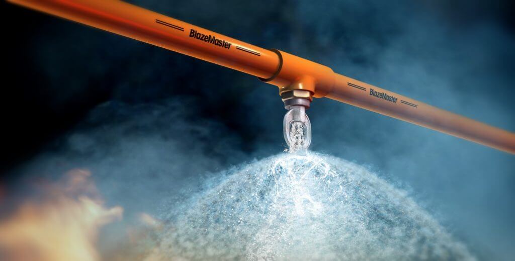 How does a fire sprinkler system functions?